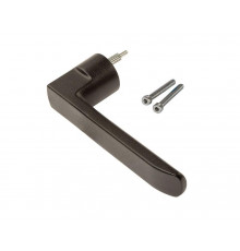 Ручка оконная без розетки Horvik квадр., черн., 2 винта