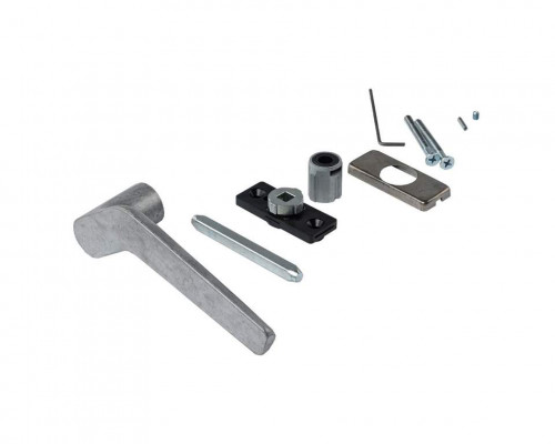 Ручка оконная изогнутая KARMA, лев., с квадратным штифтом 7 мм, 23.5-42 мм, неокраш. 1 шт.