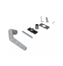 Ручка оконная изогнутая KARMA, прав., с квадратным штифтом 7 мм, 23.5-42 мм, неокраш. 1 шт.