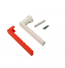 Ручка оконная с кольцом FZ19, штифт 7x20-32 мм, 2 винта, белая