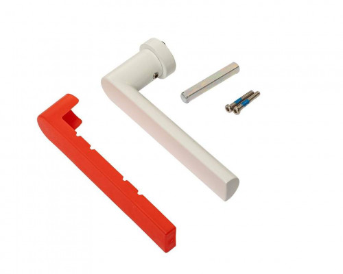 Ручка оконная с кольцом FZ19, штифт 7x20-32 мм, 2 винта, белая