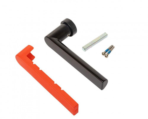 Ручка оконная с кольцом FZ19, штифт 7x20-32 мм, 2 винта, черная