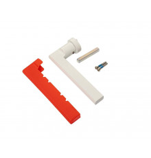 Ручка оконная с кольцом FZ24, штифт 7x20-32 мм, 2 винта, белая