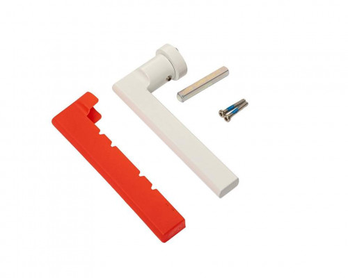 Ручка оконная с кольцом FZ24, штифт 7x20-32 мм, 2 винта, белая