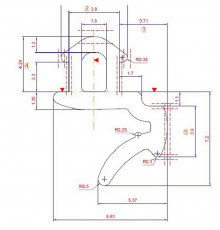 Уплотнитель совместим с профилем KBE 227 (рама, створка), EPDM, черный цена за 1 метр