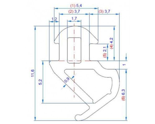 Уплотнитель совместим с профилем KBE 228 (рама, створка), EPDM, чёрный цена за 1 метр Уплотнитель совместим с профилем KBE 228 (рама, створка), EPDM, чёрный цена за 1 метр