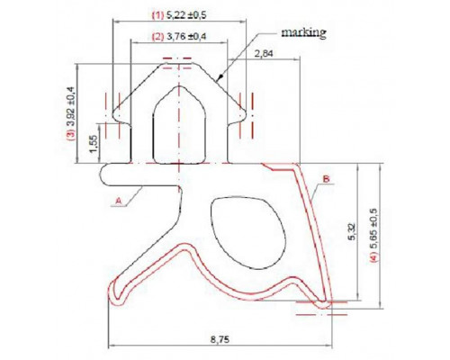 Уплотнитель совместим с профилем 002 (стеклопакет), EPDM, чёрный цена за 1 метр Уплотнитель совместим с профилем 002 (стеклопакет), EPDM, чёрный цена за 1 метр