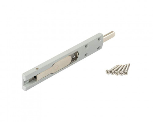 Шпингалет накладной, 140х24, высота 8 мм, серебр. RAL9006