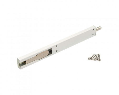 Шпингалет накладной, 225 мм, высота 10.5 мм, белый RAL9016