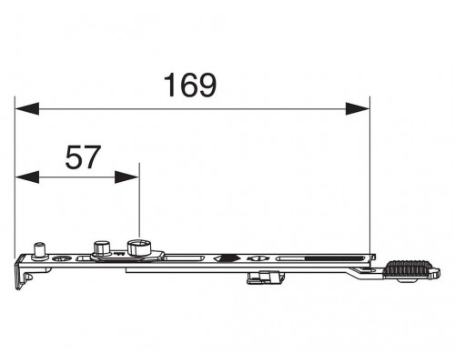 Шпингалет поворотно-откидной ECO