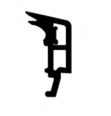 Штапик ПВХ  8 мм (стеклопакет 28/36 мм.), хлыст 6.5 м., черный уплотнитель, тип B804  58мм/70мм