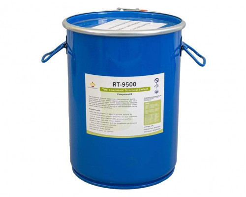 Силикон RT-9500 RUNTAI для структурного остекления (B) 19.5 кг, черный (в компл с RUN9500A)