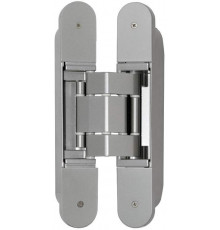 Петля скрытая, 3D, универсальная, 190x31 мм, 120 кг, цамак/алюминий, серебро матовое