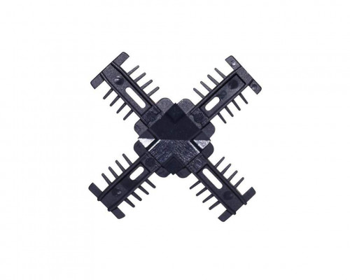 Соединение декоративное крестовое Isabel, 18x8, антрацит для двустороннего профиля