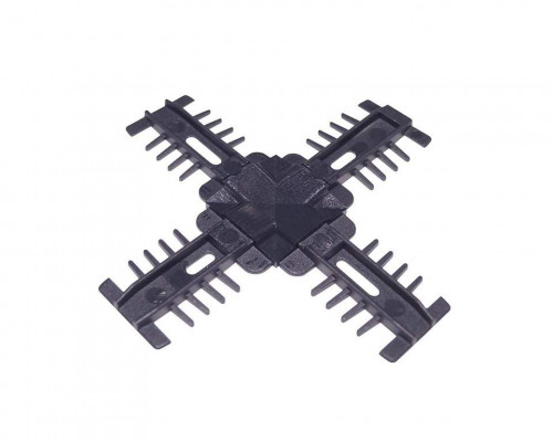 Соединение декоративное крестовое Isabel, 18x8, антрацит для двустороннего профиля