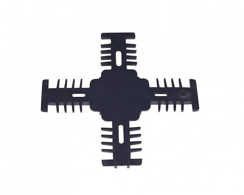 Соединение декоративное крестовое Isabel, 18x8, антрацит для двустороннего профиля