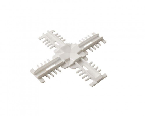 Соединение декоративное крестовое Isabel, 18x8, белое для двустороннего профиля