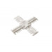 Соединение декоративное крестовое Isabel, 18x8, белое для двустороннего профиля
