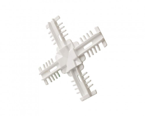 Соединение декоративное крестовое Isabel, 18x8, белое для двустороннего профиля