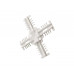 Соединение декоративное крестовое Isabel, 18x8, белое для двустороннего профиля