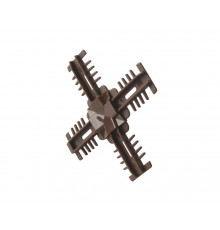 Соединение декоративное крестовое Isabel, 18x8, коричневое для двустороннего профиля