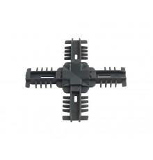 Соединение декоративное крестовое Isabel 25мм, антрацит