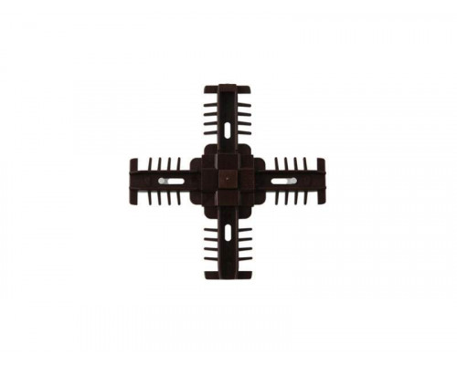 Соединение декоративное крестовое Isabel 25мм, коричневое