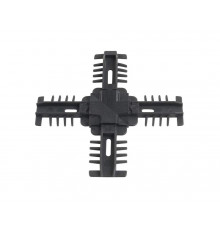 Соединение декоративное крестовое Isabel, 25x8, антрацит для двустороннего профиля