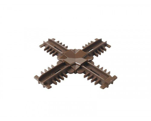 Соединение декоративное крестовое Isabel 18мм коричневое