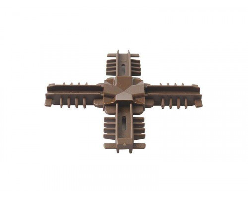 Соединение декоративное крестовое Isabel 18мм коричневое