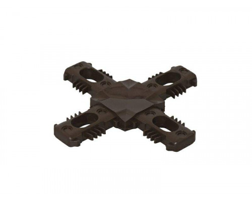 Соединение крестовое Helima 18мм коричневое RAL8014