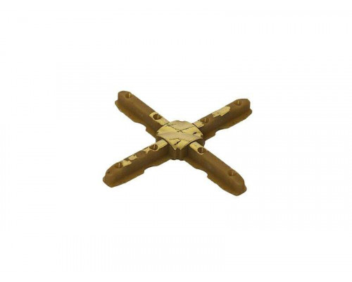Соединение крестовое декоративное Helima 8мм золотое