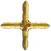 Соединение крестовое пластиковое Baviera золотое