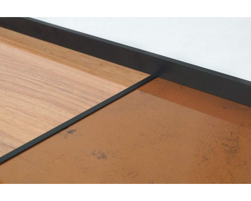 Средняя планка для наборных фасадов 18 мм, серия MONA, алюминий, L=3000 мм, черный. 1 шт.