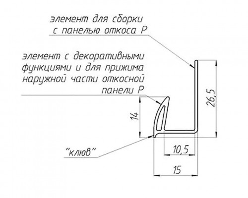 Стартовый профиль Qunell St-25мм белый 6,0 м 6 м Стартовый профиль Qunell St-25мм белый 6,0 м 6 м