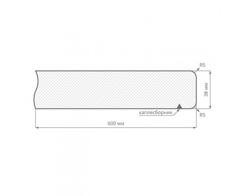 Столешница-постформинг Alphalux  R5 4851/Mw  Магдебург 3000*600*40 мм