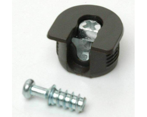 Стяжка-полкодерж. д/плиты 16мм, +дюбель L=11мм FIRMAX, коричневая (2 части) 1 ком.