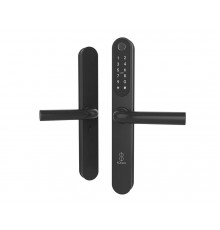 Умный электронный замок Konan Q1 Black (с замком, нажимной гарнитур)