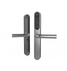 Умный электронный замок Konan Q1 silver (с замком, нажимной гарнитур)