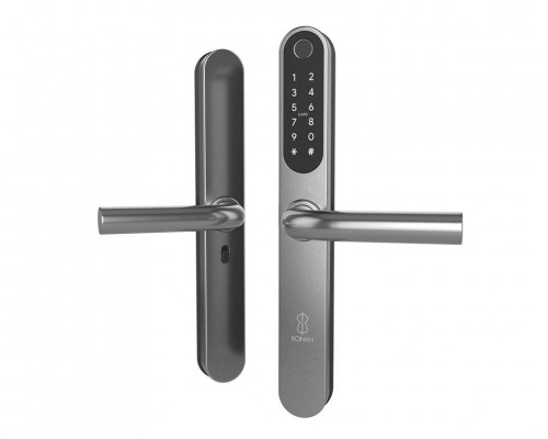 Умный электронный замок Konan Q1 silver (с замком, нажимной гарнитур)