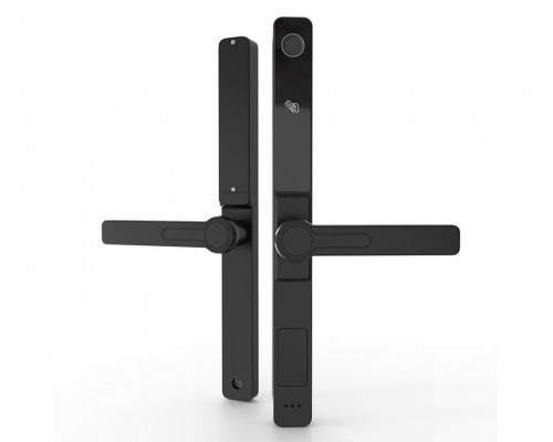 Умный электронный замок Konan Z1 Black (с замком, нажимной гарнитур)