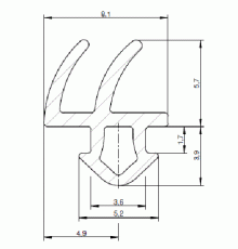 Уплотнитель DEVENTER совместим с профилем Rehau (рама, створка), чёрный