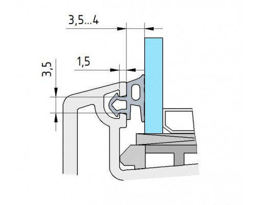 Уплотнитель DEVENTER совместим с профилем Rehau (стеклопакет), чёрный