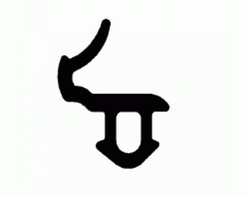 Уплотнитель S7348 совместим с профилем KBE 227 (рама, створка), серый