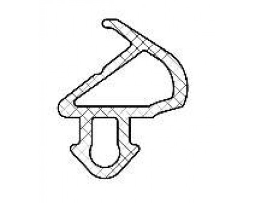 Уплотнитель SUPER ELASTIC совместим с профилем KBE 228, притвор, черный RAL9011 цена за 1 метр