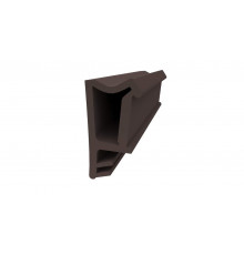 Уплотнитель для деревянных евроокон DEVENTER на наплав створки, ширина паза 3 мм, ТЭП, темно-коричневый RAL 8014 цена за 1 метр