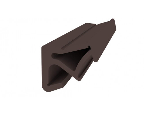 Уплотнитель для деревянных евроокон DEVENTER на наплав створки, ширина паза 3 мм, ТЭП, темно-коричневый RAL 8014 цена за 1 метр