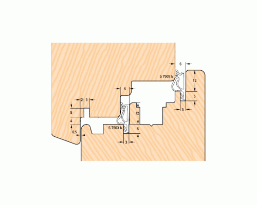 Уплотнитель для деревянных евроокон на наплав и фальц створки, ширина паза 3 мм, ТЭП, бежевый