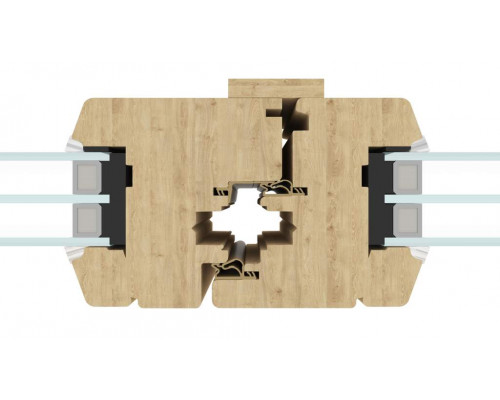 Уплотнитель для деревянных евроокон на наплав и фальц створки, ширина паза 3 мм, ТЭП, бежевый