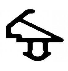 Уплотнитель совместим с профилем KBE (228) (рама, створка), чёрный, ТЭП цена за 1 метр